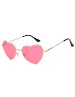 Hartjes Zonnebril Goud Montuur Roze Glazen Gouden Hippie Bri, Handtassen en Accessoires, Zonnebrillen en Brillen | Dames, Nieuw