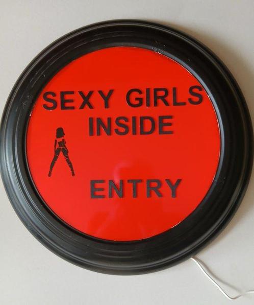 Advertising sign from the Amsterdam red light district -, Antiek en Kunst, Antiek | Wandborden en Tegels