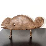 Caméléon en bronze, art traditionnel africain - Sculpture -, Antiquités & Art