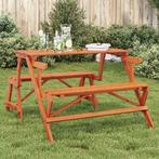 vidaXL Picknicktafel met banken 2-in-1 ombouwbaar massief, Tuin en Terras, Verzenden, Nieuw