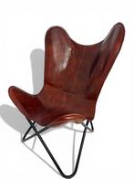 Fauteuil - Vlinderstoel - Leder, Metaal - Vlinderstoel -