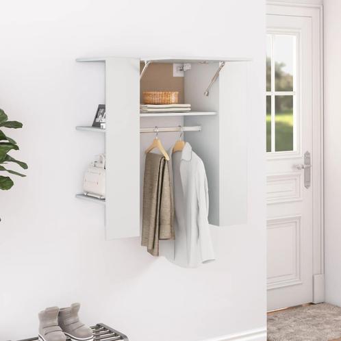 vidaXL Halmeubel 97,5x37x99 cm bewerkt hout wit, Huis en Inrichting, Kasten | Overige, Nieuw, Verzenden