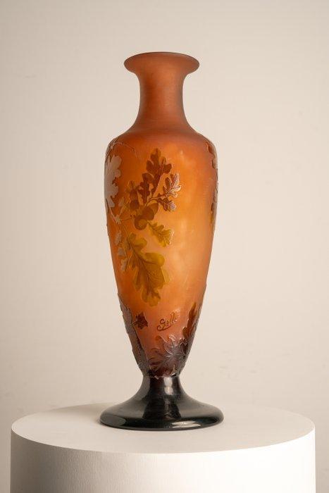 Emile Gallé - Emile Gallé - Vaas - Glas - slingers en, Antiek en Kunst, Antiek | Glaswerk en Kristal