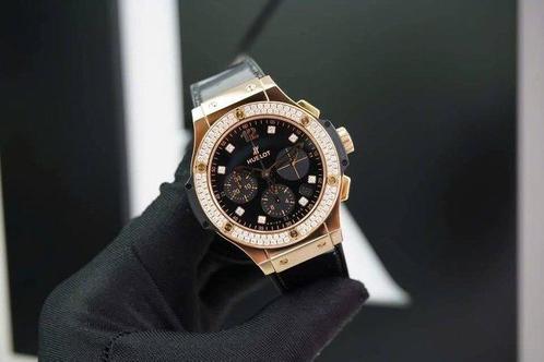 Hublot - Big Bang Shiny Rose Gold Diamonds -, Handtassen en Accessoires, Horloges | Heren