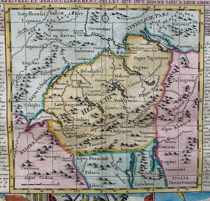Suisse - Suisse; H. Chatelain - Carte ancienne de la Suisse, Boeken, Atlassen en Landkaarten