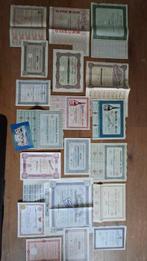 Document - 18 historische aandelen beroemde wijn, champagne,