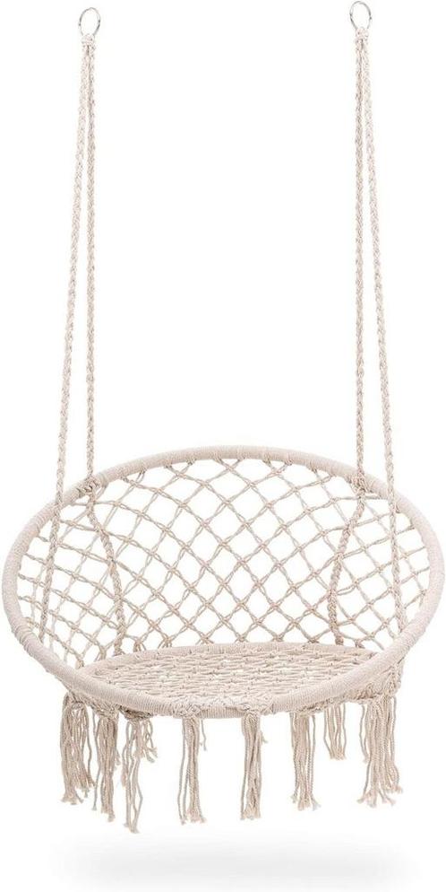 Veelzijdige hangstoel - Ø 60 cm - Beige - Voor binnen en..., Huis en Inrichting, Stoelen, Nieuw, Ophalen of Verzenden