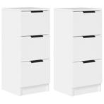 2 Dressoirs Wit 30x30x70cm | Retour Deal | 33% Korting, Huis en Inrichting, Kasten | Dressoirs, Minder dan 50 cm, Verzenden, Nieuw