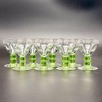 Verreries Doyen - Wijnglas (8) - Uraniumglas - Art Deco, Antiek en Kunst