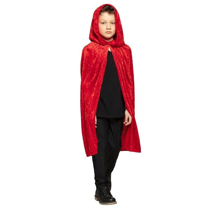 Halloween Cape Rood 1,15m, Hobby en Vrije tijd, Feestartikelen, Nieuw, Verzenden
