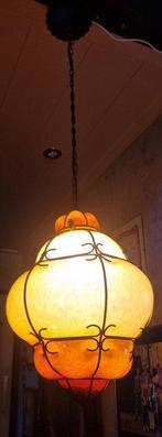 Lamp - handgeblazen - oranje Venetiaanse lamp, Antiek en Kunst
