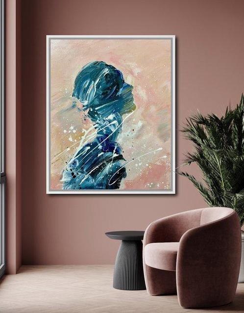 Ester Reut - Il mare Dentro (with stretcher), Antiek en Kunst, Kunst | Schilderijen | Modern