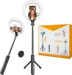2dekans | Selfiestick 3 in 1 - Selfie Ring Light met Statief, Ophalen of Verzenden, Nieuw
