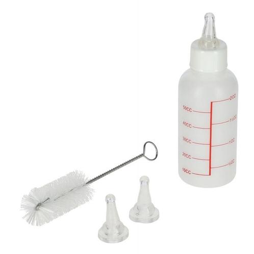 Zuigflesje 50 ml, met 2 spenen en reinigingsborstel - kerbl, Dieren en Toebehoren, Overige Dieren-accessoires, Nieuw