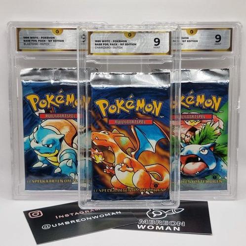 Pokémon - 3 Booster pack - pokemon - Blastoise, Charizard,, Hobby & Loisirs créatifs, Jeux de cartes à collectionner | Pokémon