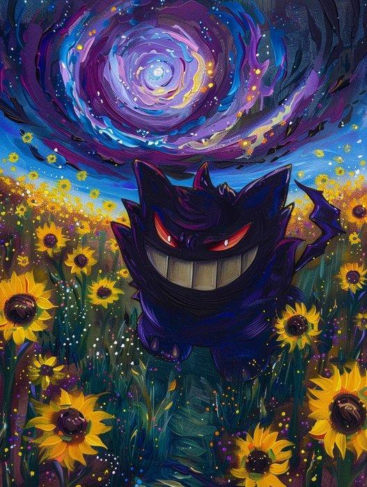 Shayer - Cosmic Gengar Garden - XL - 60x80cm - 1/1 LIMITED, Games en Spelcomputers, Spelcomputers | Overige Accessoires