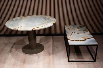 Blue roma set van 2 tafel + salontafel beschikbaar voor biedingen