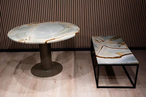 Blue roma set van 2 tafel + salontafel, Huis en Inrichting, Tafels | Eettafels