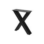 Stalen Poot X-mini 8x4 cm Zwart 1 stuk, Huis en Inrichting, Tafels | Eettafels, Nieuw, Verzenden