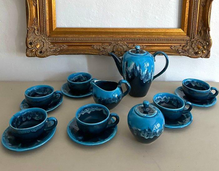 Vallauris - Koffieservies (15) - Keramiek - Koffieset, Antiek en Kunst, Antiek | Meubels | Tafels