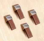 Set van 4 lederen handvaten (enkel gat, bruin), Verzenden, Nieuw