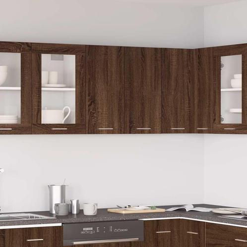 vidaXL Wandkast hangend Lyon 60x31x60 cm bewerkt hout bruin, Huis en Inrichting, Kasten | Overige, Nieuw, Verzenden