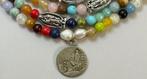 Collier long de multipierres naturelles avec Santa Fátima ;