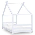 vidaXL Kinderbedframe massief grenenhout wit 90x200 cm, Kinderen en Baby's, Verzenden, Nieuw