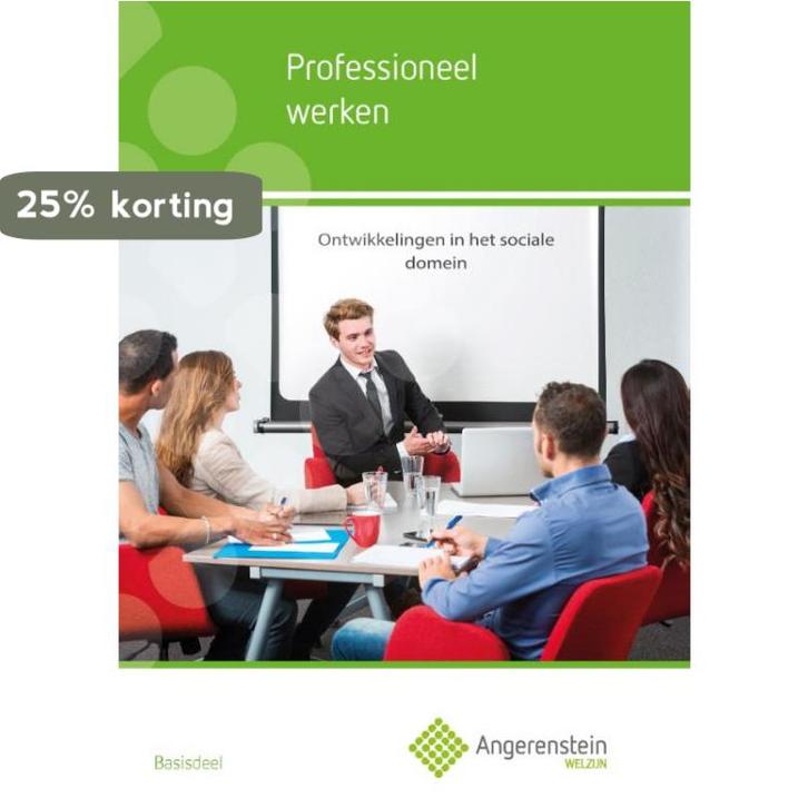 Professioneel werken / Basisdeel / Angerenstein Welzijn, Boeken, Schoolboeken, Gelezen, Verzenden