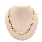 Gouden panter schakel collier | 45,5 cm (ketting, jasseron), Ophalen of Verzenden, Gebruikt, Overige kleuren, Goud