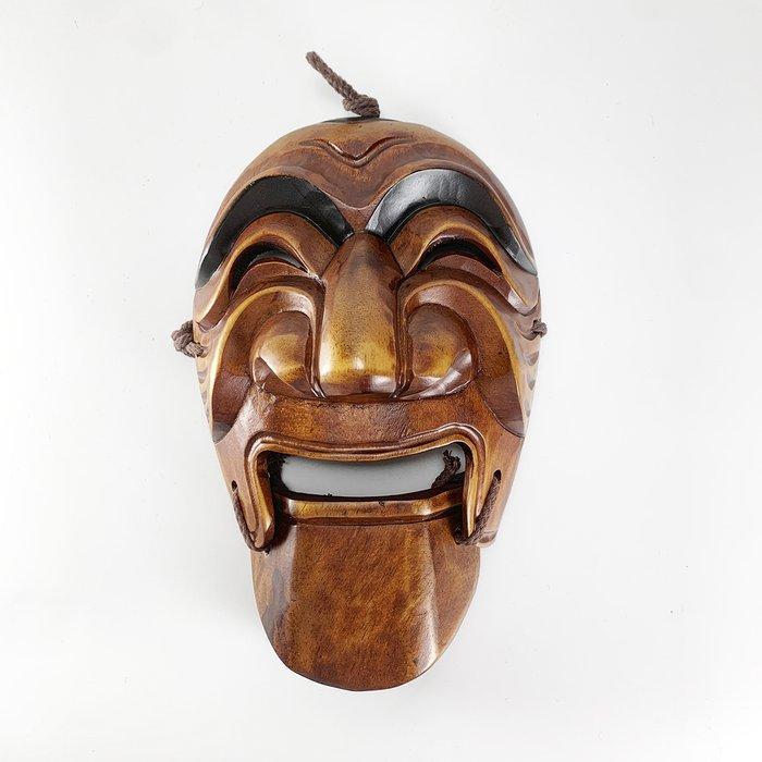 Mask - Houten Noh/Kygen oudere rolmasker () (Zonder, Antiek en Kunst, Antiek | Overige Antiek