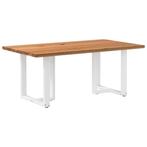 vidaXL Eettafel rechthoekig 180x100x74 cm massief eikenhout, Huis en Inrichting, Verzenden, Nieuw