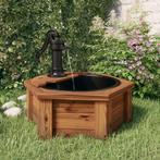 vidaXL Waterfontein met pomp 57x57x53 cm massief vurenhout, Verzenden, Nieuw