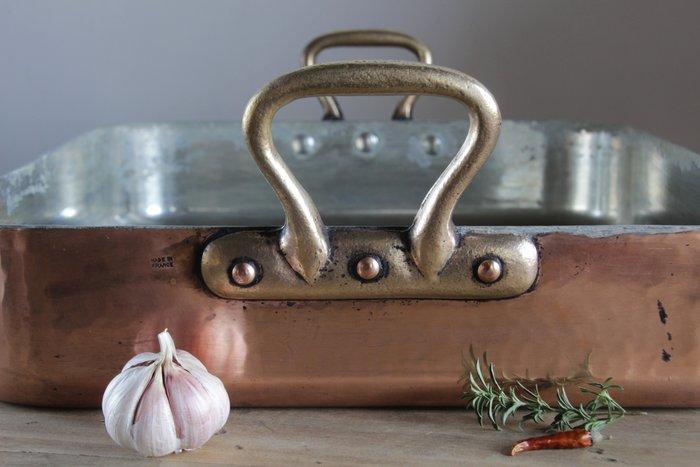Braadpan - XXL - 51 x 41 cm - Professional - Koper, Brons, Antiek en Kunst, Antiek | Keukengerei