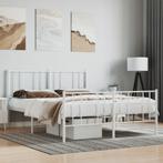 vidaXL Bedframe met hoofd- en voeteneinde metaal wit 160x200, Huis en Inrichting, Verzenden, Nieuw