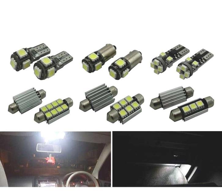 KIT 12 AMPOULES LED INTÉRIEUR POUR VOLKSWAGEN VW POLO MK4 9N, Auto-onderdelen, Verlichting, Verzenden