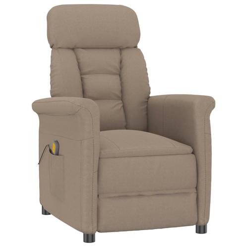 vidaXL Relaxzetel Taupe Microvezel, Huis en Inrichting, Stoelen, Nieuw, Verzenden