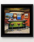Fernando Cobo - In the lobby bar (Hopper tribute), Antiek en Kunst, Kunst | Schilderijen | Modern