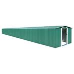 vidaXL Tuinschuur 257x990x181 cm gegalvaniseerd staal groen, Tuin en Terras, Tuinhuizen, Verzenden, Nieuw