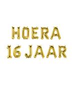 Gouden Ballonnen Set 16 Jaar Hoera 1,9m, Verzenden