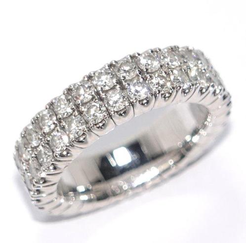 Ring - 18 karaat Witgoud -  3.08ct. tw. Diamant (Natuurlijk), Handtassen en Accessoires, Ringen