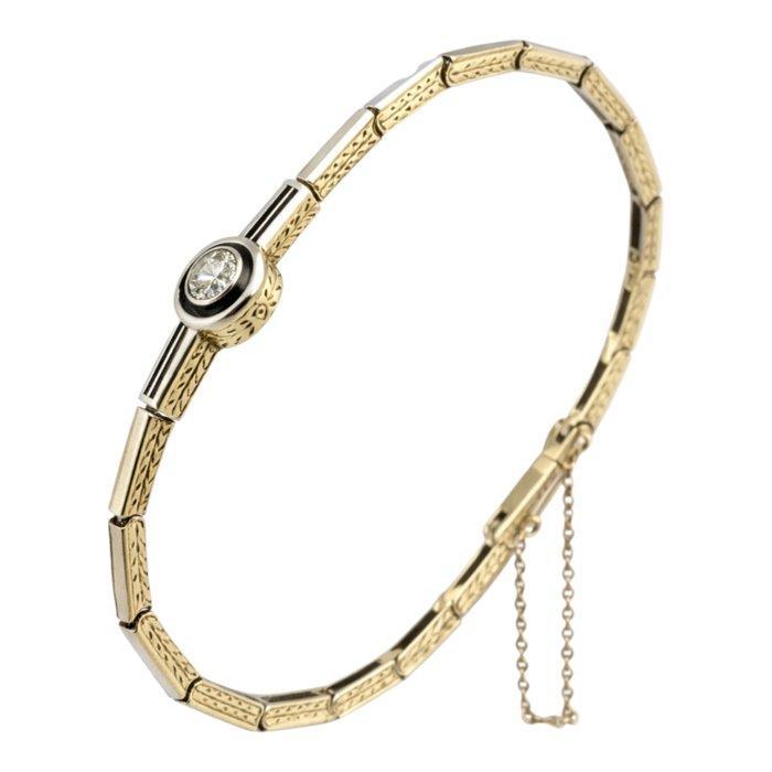 Armband - 14 karaat Geel goud, Witgoud, Keizerlijk Russisch, Handtassen en Accessoires, Armbanden