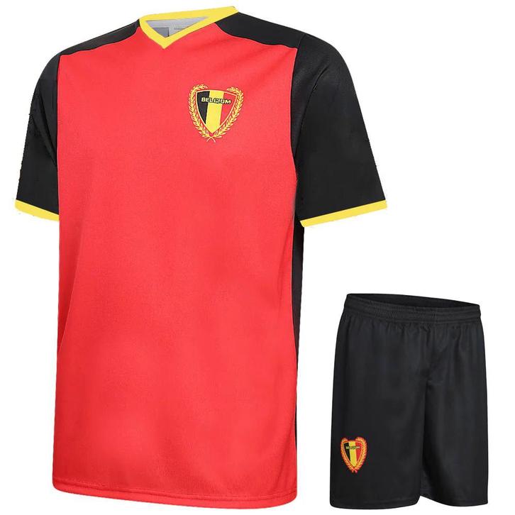 Kingdo Belgie Voetbaltenue Thuis - Eigen Naam - WK 2026 -, Sport en Fitness, Voetbal, Bal, Nieuw, Verzenden