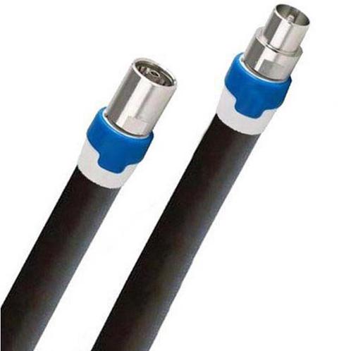 Coax kabel op de hand gemaakt - 10 meter  - Zwart - IEC 4G, Doe-het-zelf en Bouw, Elektriciteit en Kabels, Nieuw