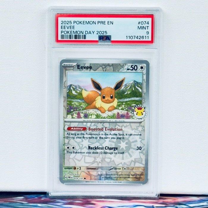 Pokémon Graded card - Eevee #074 - Pokémon - PSA 9, Hobby en Vrije tijd, Verzamelkaartspellen | Pokémon