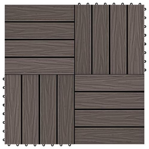 vidaXL Terrastegels diep reliëf 30x30 cm 1 m² HKC, Doe-het-zelf en Bouw, Vloerdelen en Plavuizen, Nieuw, Verzenden