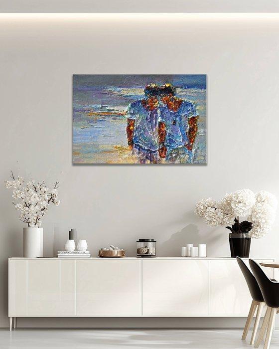 StefanoArt - Echoes at Low Tide, Antiek en Kunst, Kunst | Schilderijen | Modern