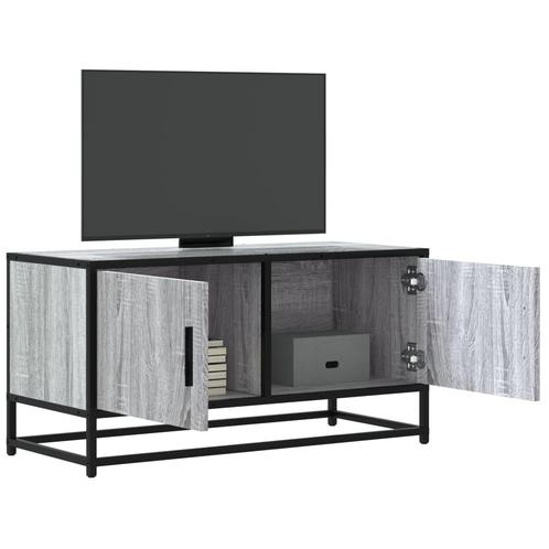 vidaXL Meuble TV sonoma gris 80x34,5x40 cm bois, Maison & Meubles, Armoires | Mobilier de télévision, Neuf, Envoi