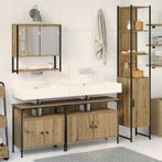 vidaXL Badkamermeubel Set met plank 4 pcs artisanaal, Verzenden, Nieuw
