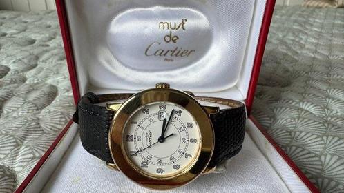 Cartier - Must De Cartier Ronde - Zonder Minimumprijs - 1800, Handtassen en Accessoires, Horloges | Heren